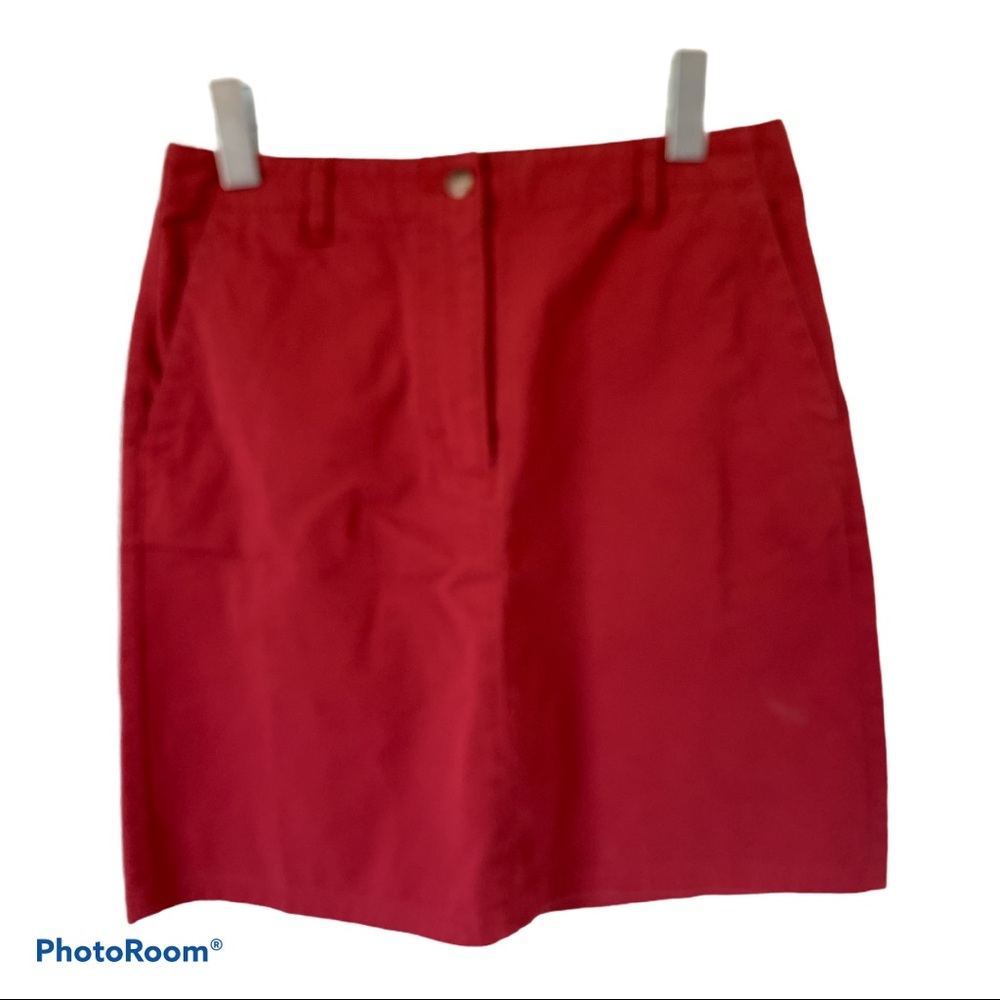 LLBean chino skirt